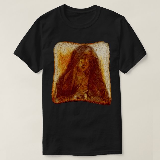 Virgin Mary On Toast T-Shirt (Design Front)