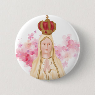 Virgin Mary - Our Lady of Fatima - Christian Button