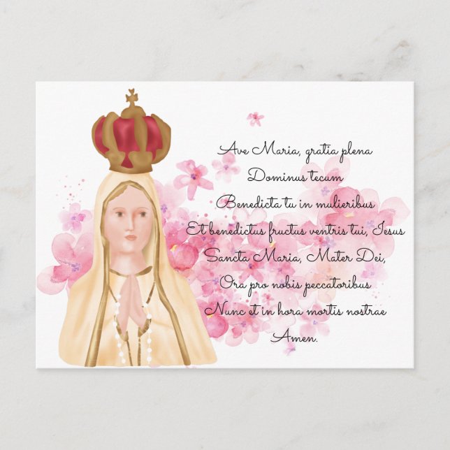 Virgin Mary - Our Lady of Fatima - Christian Postcard (Front)
