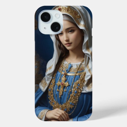 Virgin Mary our Lady of Grace iPhone 15 Case