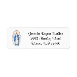 Virgin Mary   Our Lady of Grace   Queen of Heaven Label
