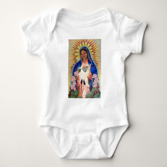 Virgin Mary - Our Lady Of Guadalupe Baby Bodysuit (Front)