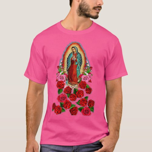 Virgin Mary Our Lady of Guadalupe Catholic Saint  T_Shirt