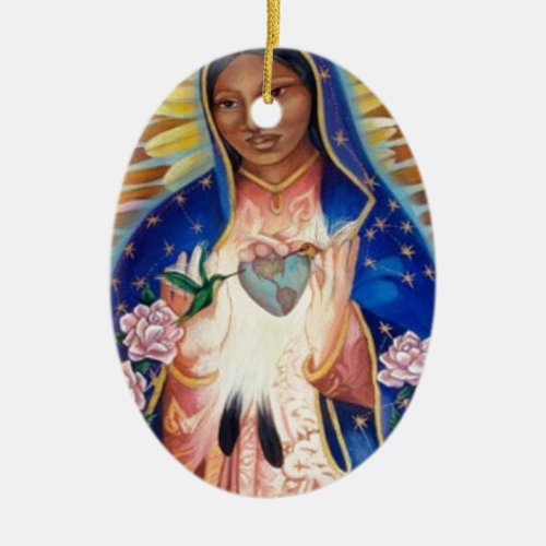 Virgin Mary _ Our Lady Of Guadalupe Ceramic Ornament