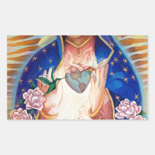 Virgin Mary _ Our Lady Of Guadalupe Rectangular Sticker