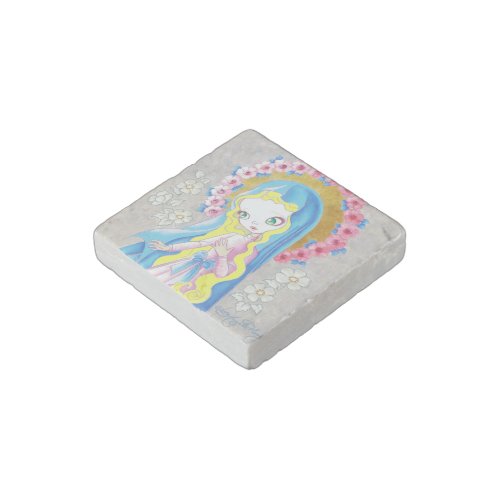 Virgin Mary Our Lady Stone Magnet