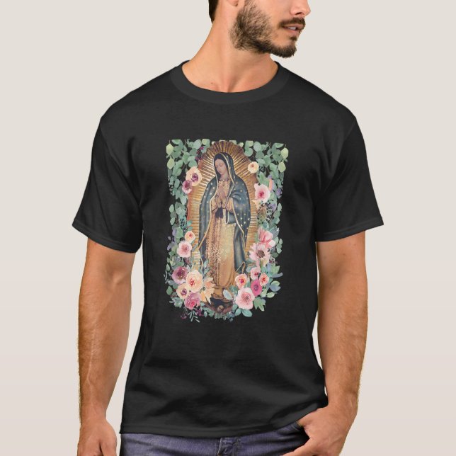 Virgin Mary Our Lady Virgen de Guadalupe Women's T-Shirt (Front)