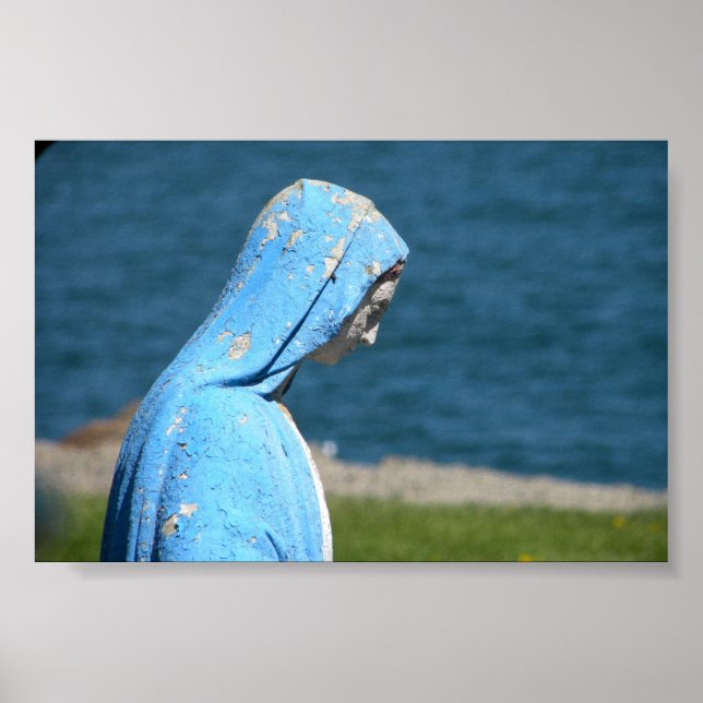 Virgin Mary overlooking the Atlantic Ocean Poster (Front)