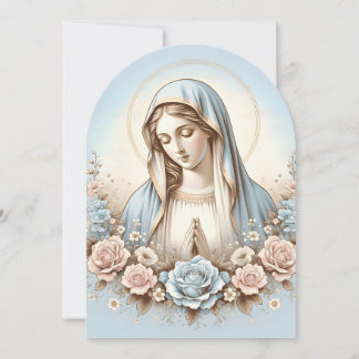 Virgin Mary - Pastel colors Invitation