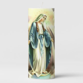 Virgin Mary pillar candle