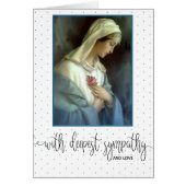 Virgin Mary Pink Roses Sympathy Condolence (Front)