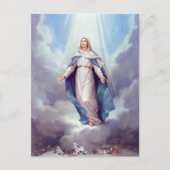 Virgin Mary Postcard by ZazzleArt2015 at Zazzle