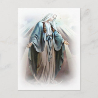 Virgin mary postcard