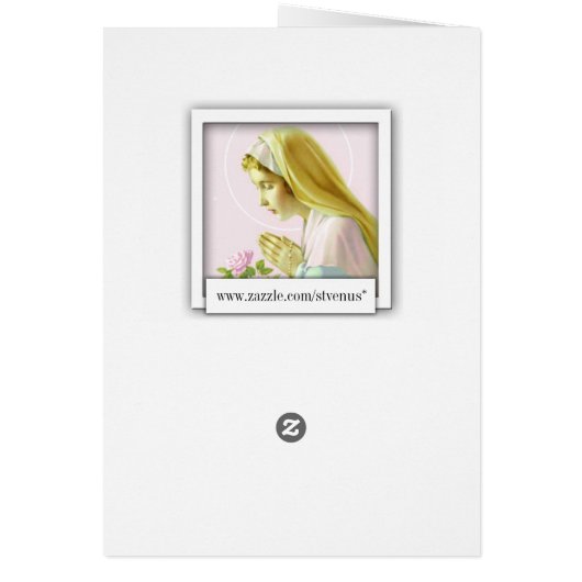 Virgin Mary Prayer Card (Back)