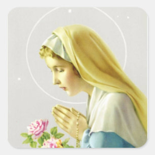 Virgin Mary Prayer Sticker