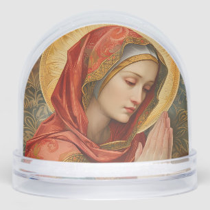 Virgin Mary Praying Snow Globe