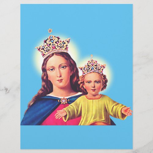 Virgin Mary queen with Jesus Flyer