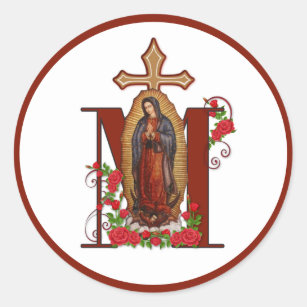 Virgin Mary Religious Guadalupe Catholic Classic Round Sticker