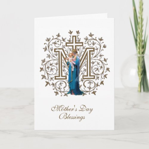 Virgin Mary Religious Mothers Day Catholic Card