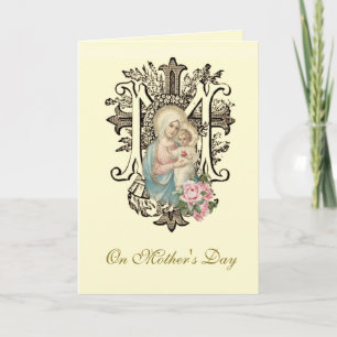 Virgin Mary Religious Mothers Day Catholic Card
