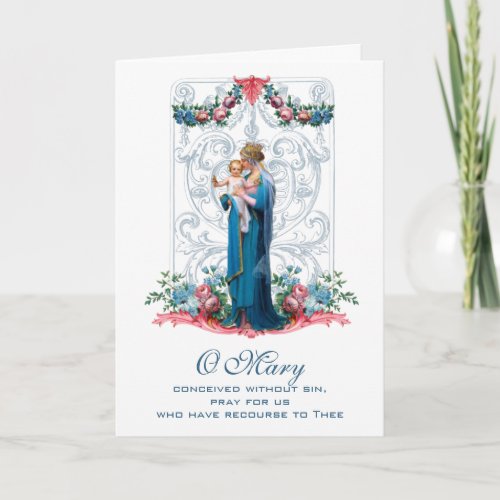 Virgin Mary Religious Mothers Day Catholic Card