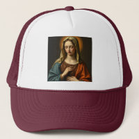 Virgin Mary Renaissance Style Trucker Hat