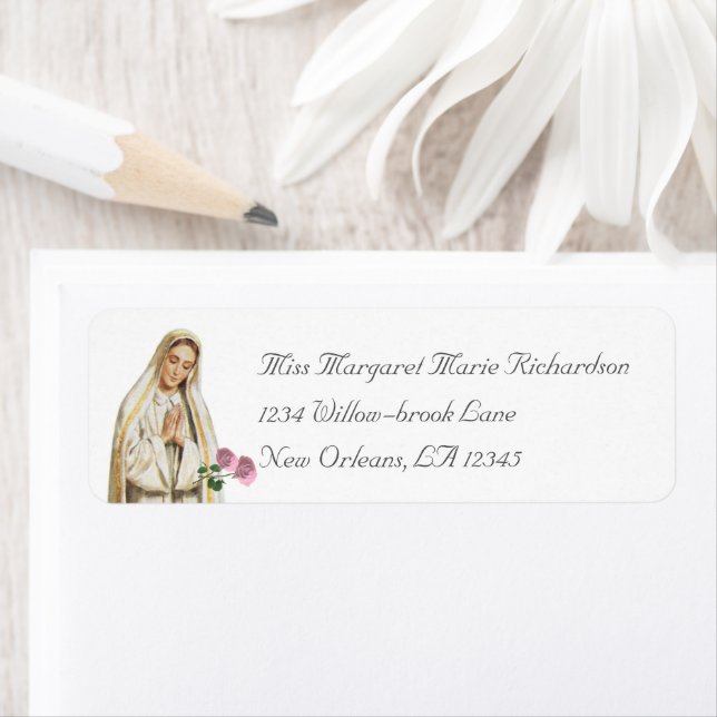 Virgin Mary Return Address Label (Insitu)