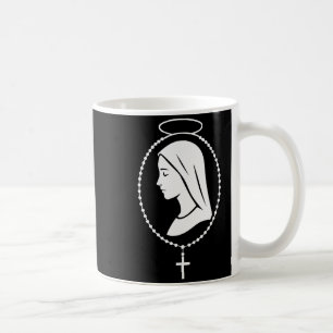 Virgin Mary Rosary - Catholic Christian Prayer Art Coffee Mug