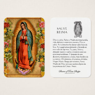 Virgin Mary Salve Reina Spanish Prayer Holy Card