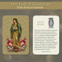 Virgin Mary Salve Reina Spanish Prayer Holy Card