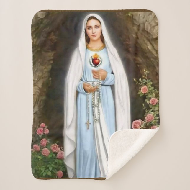 Virgin Mary sherpa blanket (Front)