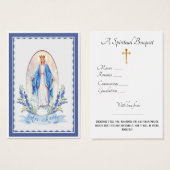 Virgin Mary Spiritual Bouquet Prayer Holy Card (Front & Back)