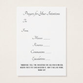 Virgin Mary Spiritual Bouquet Prayer Holy Card (Back)