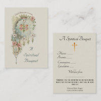 Virgin Mary Spiritual Bouquet Prayer Holy Card