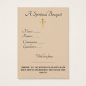 Virgin Mary Spiritual Bouquet Prayer Holy Card (Back)