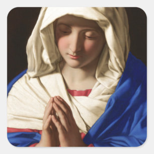 Virgin Mary Square Sticker