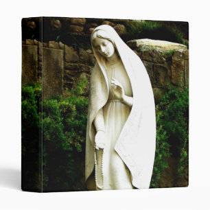 Virgin Mary Statue 3 Ring Binder