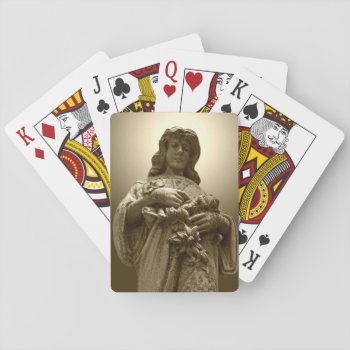 Virgin Mary Statue Playing Cards by Lasting__Impressions at Zazzle