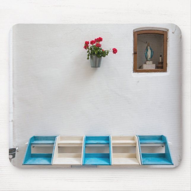 Virgin Mary street altar shrine mousepad (Front)