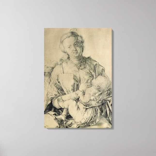 Virgin Mary suckling the Christ Child, 1512 Canvas Print (Front)