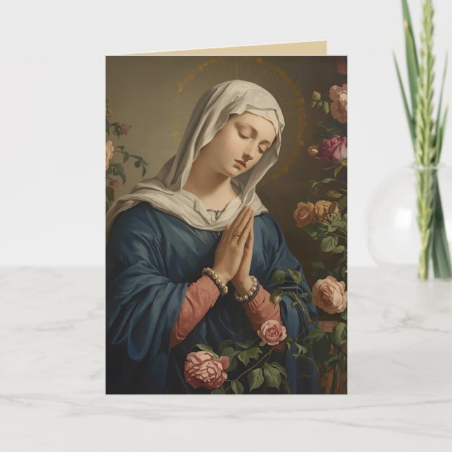 VIrgin Mary Sympathy Folded Greeting Card (Front)