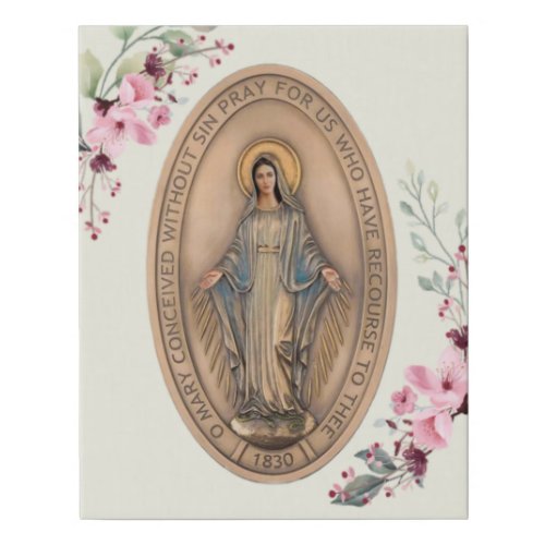  Virgin Mary The Blessed Virgin Mary Faux Canvas Print