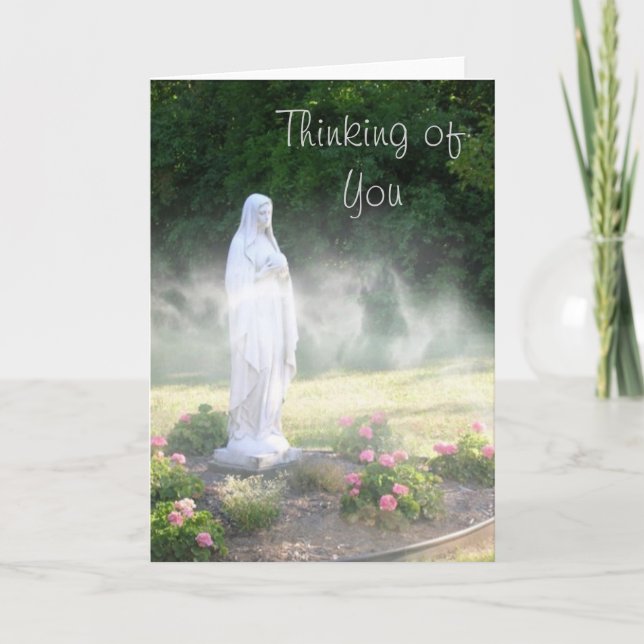 Virgin Mary Thinking of You" Thank You Card (Front)