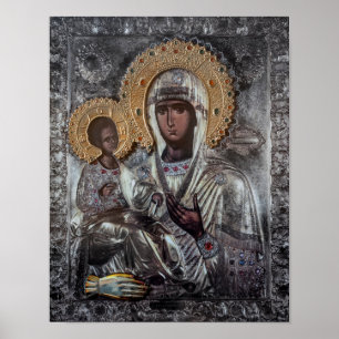 Virgin Mary Three-Handed Icon Religious Poster