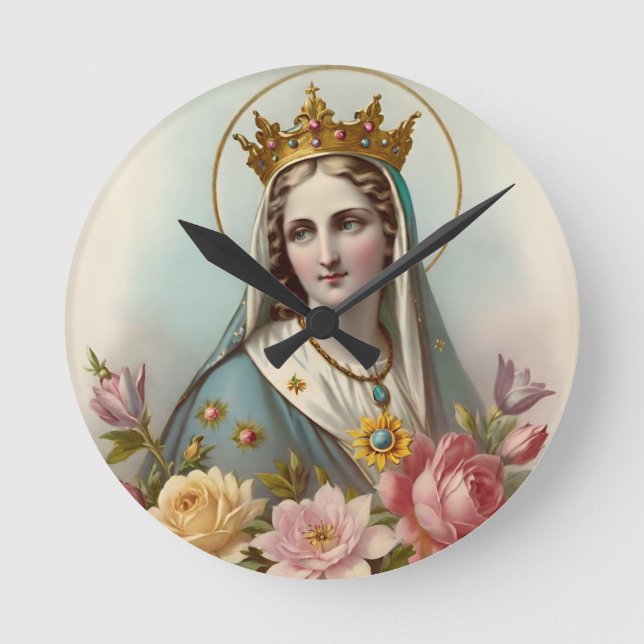 Virgin Mary Wall Clock (Front)