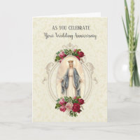 VIRGIN MARY | WEDDING ANNIVERSARY | RED ROSES