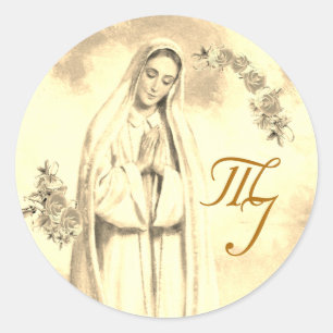 Virgin Mary Wedding Favor Tags
