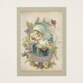 Virgin Mary with Baby Jesus Memorare Holy Card (Front)