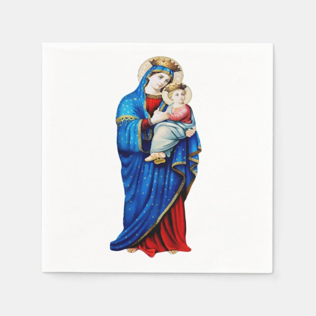 Virgin Mary with Baby Jesus Napkins (Front)