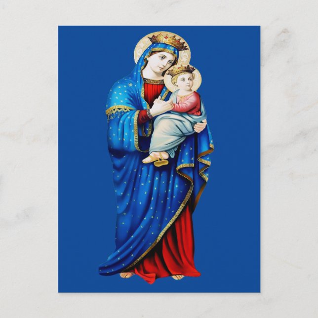 Virgin Mary with Baby Jesus Postcard (Front)